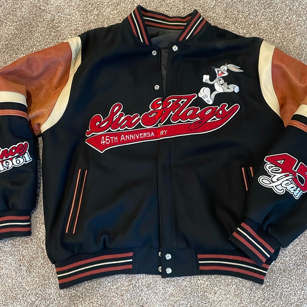 Six Flags letterman jacket